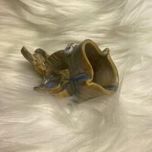 Pottery Studio Art by Palm Up Fish Open Mouth Could Hold Trinkets or Toothpicks